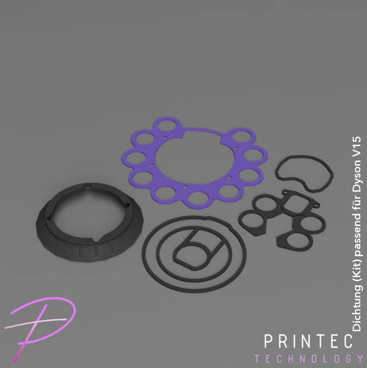 Dyson V15 Dichtung (Kit) Dichtungskit Lila (Komplettset) Staubsauger/Ersatzteil