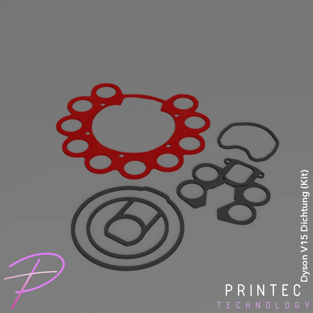 Dyson V15 Dichtung (Kit) Dichtungskit Rot (Basisset) Staubsauger/Ersatzteil