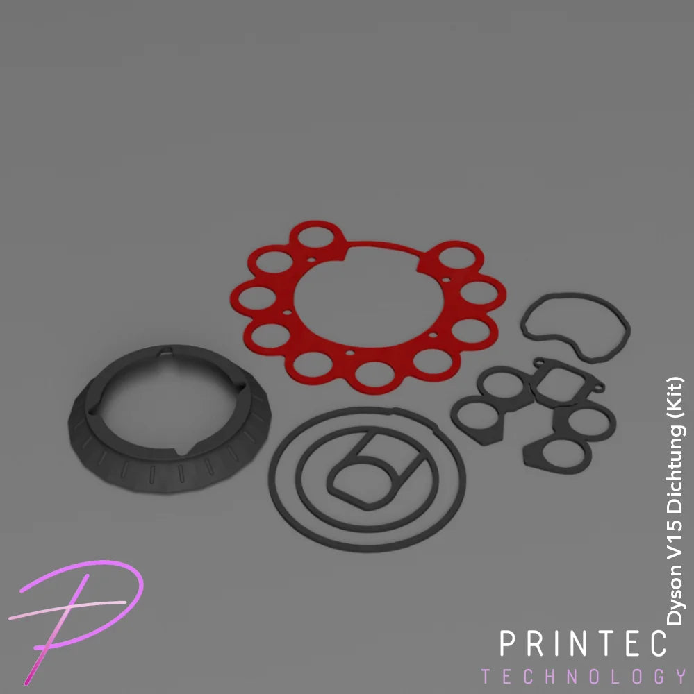 Dyson V15 Dichtung (Kit) Dichtungskit Rot (Komplettset) Staubsauger/Ersatzteil