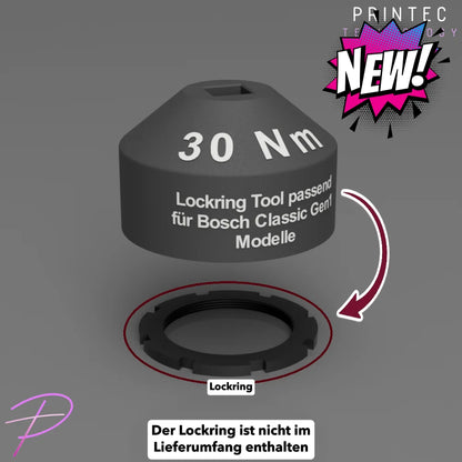 E-Bike Zahnrad passend für Bosch Classic Line/+ Ref.-Nr. 1270020202 - 1270020XXX - Lockring Tool - Fahrrad/Ersatzteil